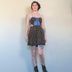 Material Girl Leopard Cutout Dress